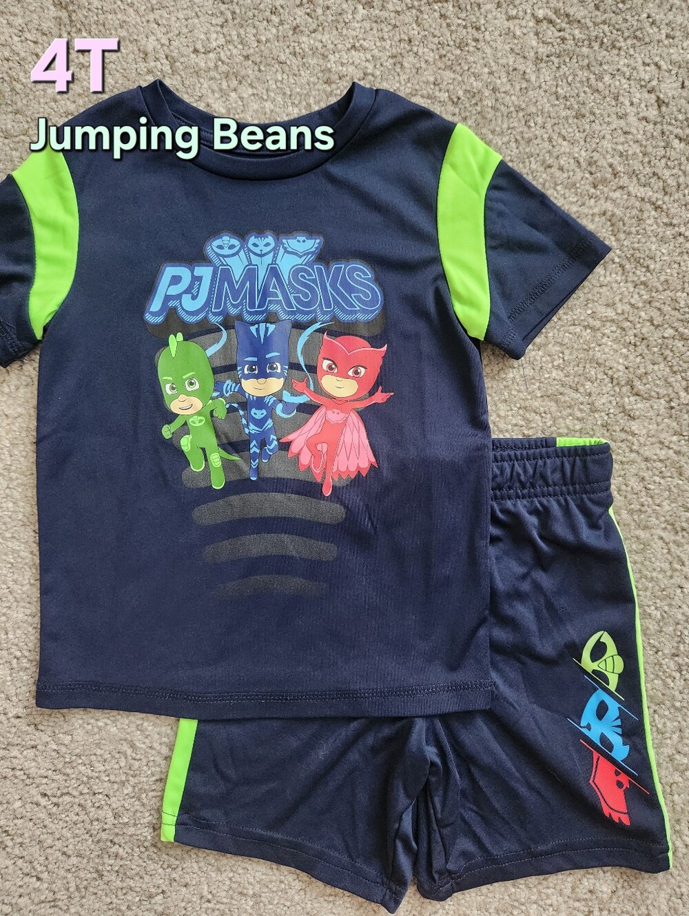 Jumping Beans PJ Masks Casual T-Shirt & Shorts Outfit Set - 4T
